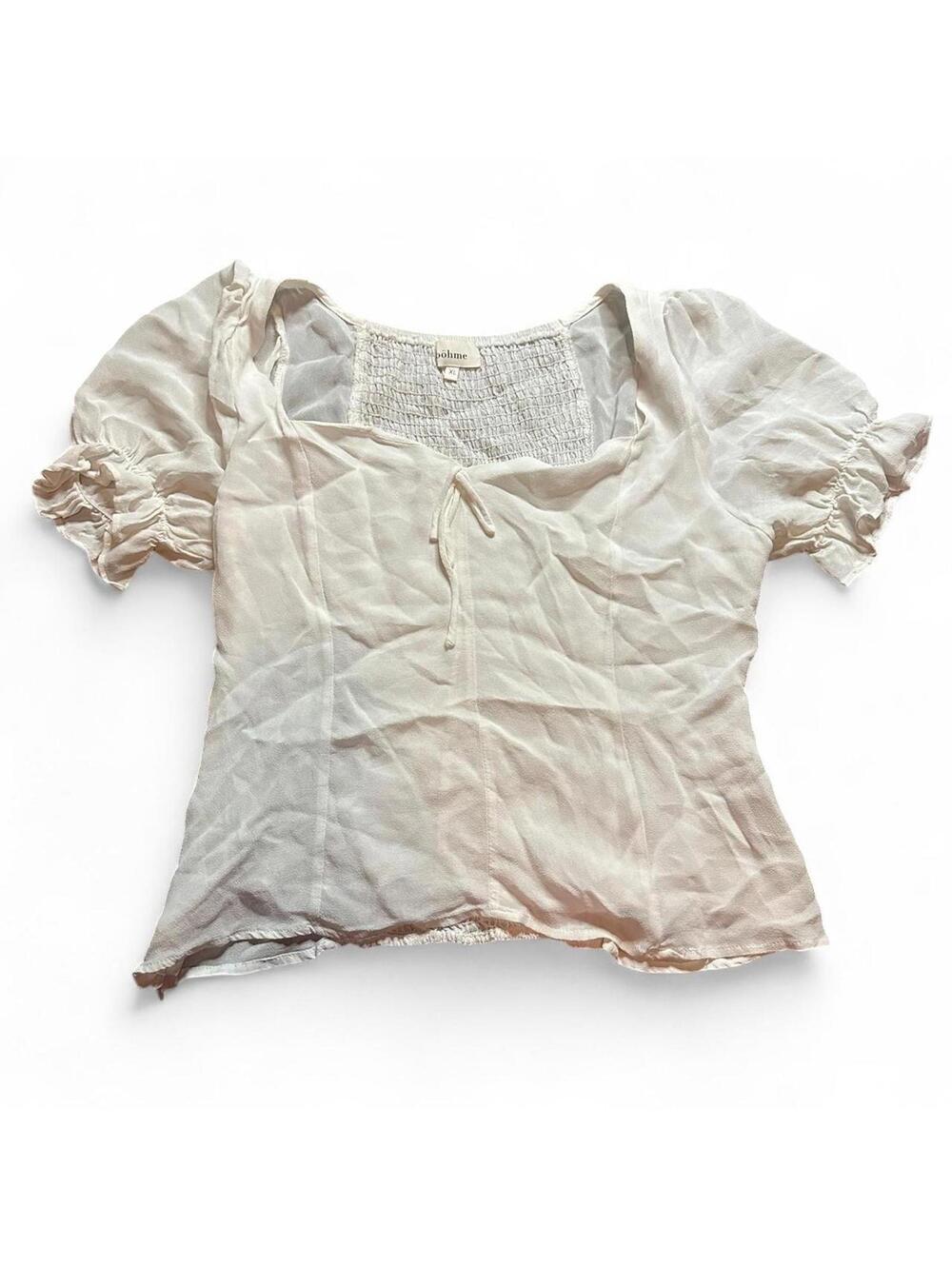 Böhme White Peasant Blouse - XL